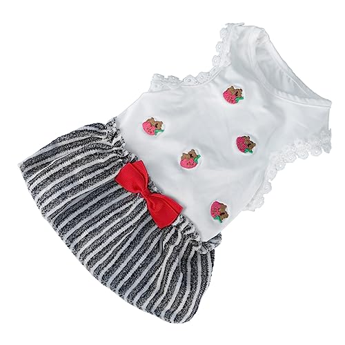 TOBBOMEY Niedlicher Hunderock mit Erdbeermuster Hundekleid Haustierkostüm für Outdoor-aktivitäten Größe M Weiß TOBBOMEY Niedlicher Hunderock mit Erdbeermuster Hundekleid Haustierkostüm für Outdoor-aktivitäten Größe M Weiß von TOBBOMEY