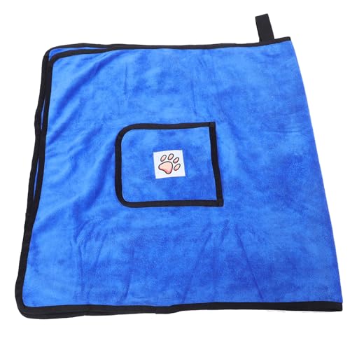 TOBBOMEY Haustier Handtuch Beutel Pads saugfähiges haarhandtuch Quick Dry Towel Hunde-Trockentücher für Hunde, saugfähig Hundebadetücher zum Trocknen von Hunden Ballaststoff Blue TOBBOMEY Haustier Handtuch Beutel Pads saugfähiges haarhandtuch Quick Dry Towel Hunde-Trockentücher für Hunde, saugfähig Hundebadetücher zum Trocknen von Hunden Ballaststoff Blue von TOBBOMEY