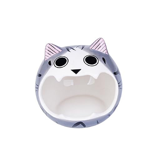 TOBBOMEY Haustier Keramiknest mit Einzigartigem Katzenform Design Kühlendes für Hamster Mäuse Chinchillas Langlebiges Bissfestes Material Vielseitig als Versteck und Aufbewahrung für von TOBBOMEY