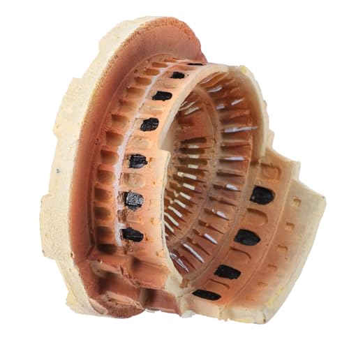 TOBBOMEY Leopard Gecko Tank Schildkröte Wasserbad Einsiedlerkrebs Ecke Wasser Schüssel Robuste Harz Schüssel Für Reptil Haustiere von TOBBOMEY