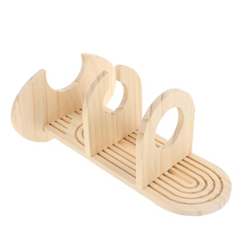 TOBBOMEY Holzhalterung für Hamster trinkflasche Stabiles Auslaufsicheres Trinkflaschen stativ Geeignet für Zwerghamster Praktisches Hamsterzubehör für Sicheren Trinkflaschenhalt von TOBBOMEY