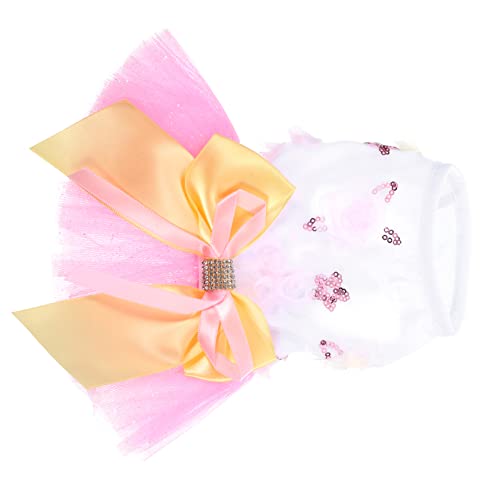 TOBBOMEY Hundekleid Sommerkleid Prinzessin Für Kleine Hunde Atmungsaktives Kostüm Mit Spitzen Für Partys Hochzeiten Und Fotoshootings Der Warmen Jahreszeit TOBBOMEY Hundekleid Sommerkleid Prinzessin Für Kleine Hunde Atmungsaktives Kostüm Mit Spitzen Für Partys Hochzeiten Und Fotoshootings Der Warmen Jahreszeit von TOBBOMEY