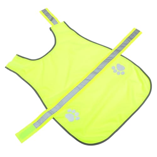TOBBOMEY Verstellbare Reflektierende Hundeweste Fluoreszierende Weste für Den Außenbereich Haustierbedarf Leicht Atmungsaktiv Gelb L TOBBOMEY Verstellbare Reflektierende Hundeweste Fluoreszierende Weste für Den Außenbereich Haustierbedarf Leicht Atmungsaktiv Gelb L von TOBBOMEY