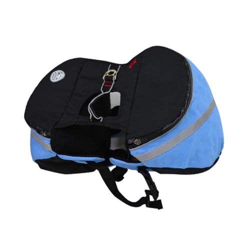 TOBBOMEY Hund Rucksack Blau Wasserdichtes Oxford Material Atmungsaktiv mit Seitlichen Taschen und Reflektierendem Sicherheitsband Tragbar für Outdoor Camping Wandern Multifunktional als TOBBOMEY Hund Rucksack Blau Wasserdichtes Oxford Material Atmungsaktiv mit Seitlichen Taschen und Reflektierendem Sicherheitsband Tragbar für Outdoor Camping Wandern Multifunktional als von TOBBOMEY