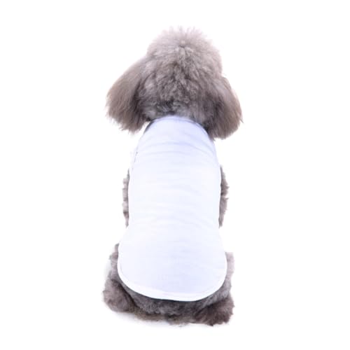 TOBBOMEY Hundeshirt Sommerkleidung für Kleine Hunde Atmungsaktives Polyester T Shirt Kurzärmelig Bequem und Modisch Geeignet für Welpen und Alltagsspaziergänge von TOBBOMEY