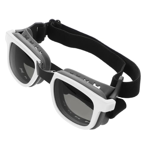 TOBBOMEY Hundesonnenbrille mit UV Schutz Verstellbare Strandbrille für Kleine und Mittelgroße Wasserfestes Design für Outdoor und Autofahrten Stylisches von TOBBOMEY