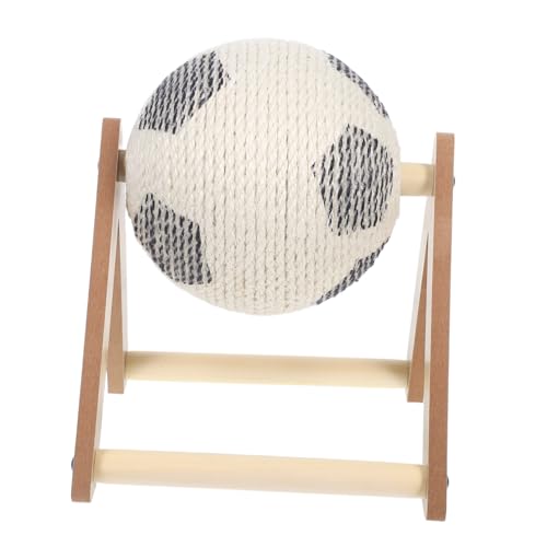 TOBBOMEY Interaktives Katzenspielzeug Sisal Kratzball mit Holzsockel Fördert Bewegung und Krallenpflege Schützt Möbel Geeignet für Kleine und Mittelgroße Katzen Naturfarben TOBBOMEY Interaktives Katzenspielzeug Sisal Kratzball mit Holzsockel Fördert Bewegung und Krallenpflege Schützt Möbel Geeignet für Kleine und Mittelgroße Katzen Naturfarben von TOBBOMEY