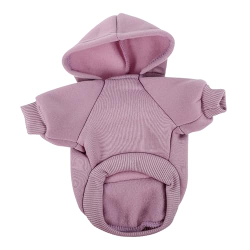 TOBBOMEY Hundebe Kleidung Hund Hoodie Kapuzenpullover Für Hunde Weicher Und Bequemer Hundemantel Warme Winterkleidung Für Welpen Und Kleine Hunde Einfarbig XL Shirt Hund von TOBBOMEY
