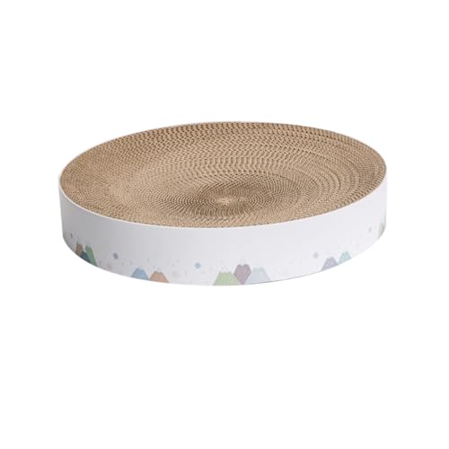 TOBBOMEY Katze Kratzbrett S Sunken Bowl Design Langlebiges Wellpappe Kratzbrett Möbel vor Kratzern Sicher für Katzenpfoten Kreatives Katzenbett für Kätzchen und Katzen Lustiges von TOBBOMEY