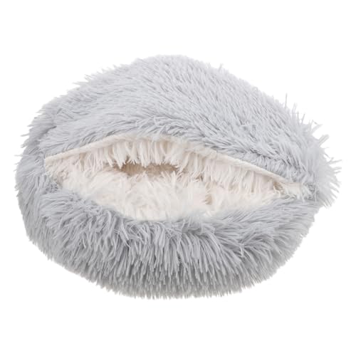 TOBBOMEY Katzenbetthöhle Plüschkatzenschlafbett Mit Kapuze Gemütliches Katzenbett Flauschiges Ruhiges Katzenbett Flauschiges Katzenbett Mit Kapuze Kätzchen Schlafbett Pp Baumwolle Grey TOBBOMEY Katzenbetthöhle Plüschkatzenschlafbett Mit Kapuze Gemütliches Katzenbett Flauschiges Ruhiges Katzenbett Flauschiges Katzenbett Mit Kapuze Kätzchen Schlafbett Pp Baumwolle Grey von TOBBOMEY