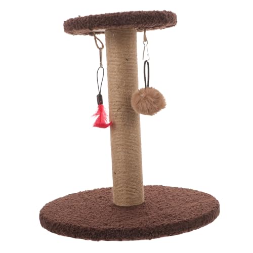 TOBBOMEY Entzückender Runder Katzenkletterturm Aus Jute für Die Unterhaltung Von Haustieren TOBBOMEY Entzückender Runder Katzenkletterturm Aus Jute für Die Unterhaltung Von Haustieren von TOBBOMEY