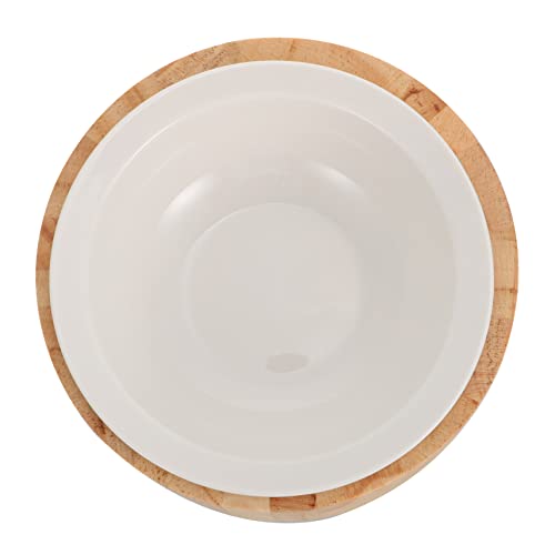 TOBBOMEY Keramik Katze Feeder Erhöhte Pet Dish Kätzchen Schüssel Holz Stehen Bequemen von TOBBOMEY