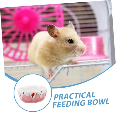 TOBBOMEY Keramik Futternapf für Kleintiere Lebensmittelecht rutschfest und Kippsicher Geeignet für Hamster Kaninchen und Chinchillas Vielseitige Haustierschale für Trockenes und Frisches von TOBBOMEY
