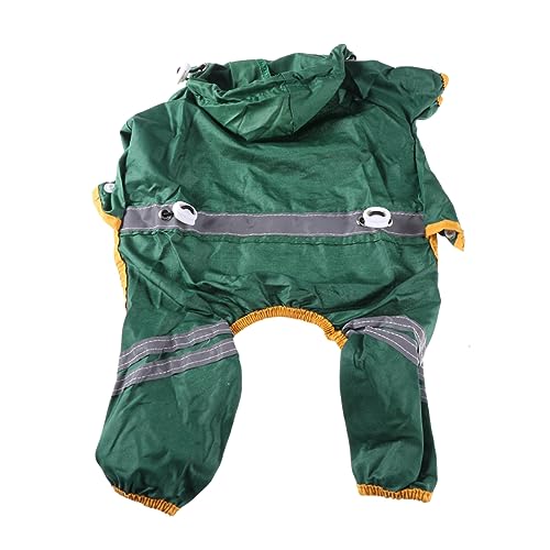 TOBBOMEY Kleiner Hunderegenmantel Reflektierender Regenpullover Wasserdichter Hunde Regenmantel für Kleine Hunde und Welpen S Dunkelgrün TOBBOMEY Kleiner Hunderegenmantel Reflektierender Regenpullover Wasserdichter Hunde Regenmantel für Kleine Hunde und Welpen S Dunkelgrün von TOBBOMEY