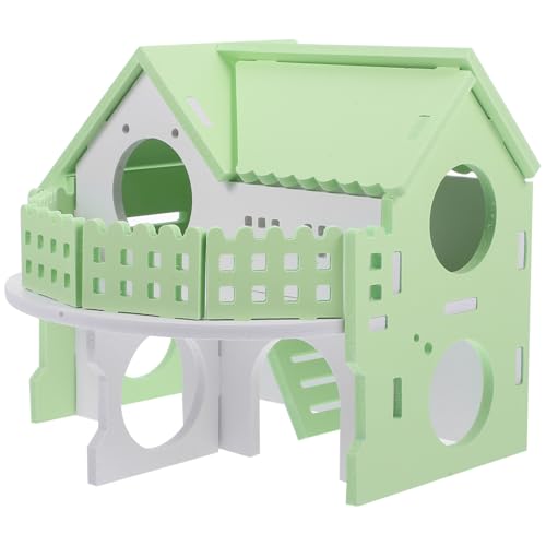 TOBBOMEY Kleines Meerschweinchen Versteck aus Natürlichem Holz Beißfestes Hamsterhaus Komfortables Nagerhaus für Zwerghamster und Chinchillas Entspannt Haustiere Spiel Ruhehaus von TOBBOMEY