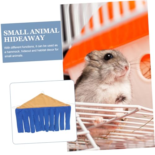 TOBBOMEY Kleintier Eckversteck mit Tasseln Kleines Kuschelbett und Hängematte für Meerschweinchen Kaninchen Hamster Waschbar Einfache für Käfigecken Gemütlicher Rückzugsort für Kleine von TOBBOMEY