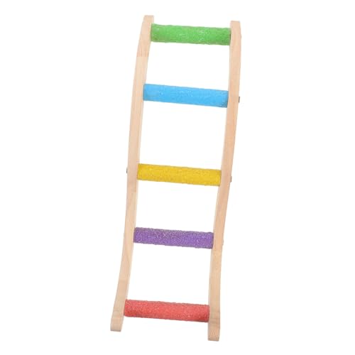 TOBBOMEY Papagei Klettern Spielzeug Vogel Leiter Spielzeug Vogelkäfig Holz Leiter Für Papageien Tiere Zufällige Farbe von TOBBOMEY