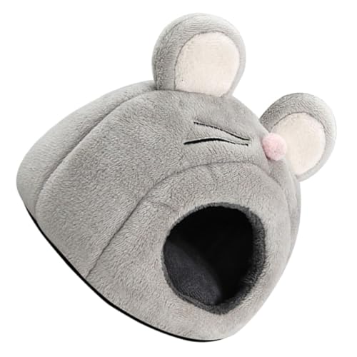 TOBBOMEY Kuscheliges Hamsterversteck Mausform Winddichtes Kleintier Schlafnest Vielseitiges Meerschweinchen Versteck Kaninchen Haus Gehege Zubehör von TOBBOMEY
