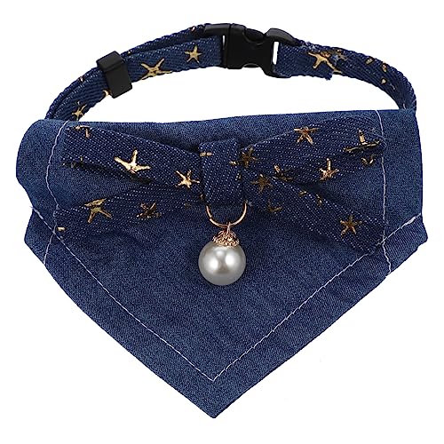 TOBBOMEY Waschbares Katzen-/hundehalsband Stilvolles Haustier-kätzchen-Bandana für Welpendekor Verstellbares Haustier-halsdekor TOBBOMEY Waschbares Katzen-/hundehalsband Stilvolles Haustier-kätzchen-Bandana für Welpendekor Verstellbares Haustier-halsdekor von TOBBOMEY