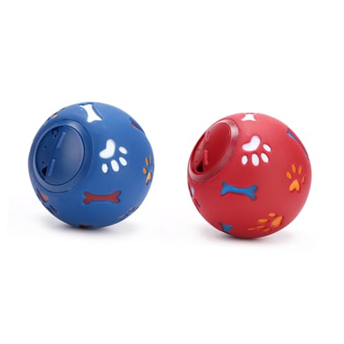 TOBBOMEY Leckspielzeug für Hunde Großer Blauer Futterball mit Angenehmem Duft Langlebiges Ungiftiges Kauspielzeug zur Spielerischen Fütterung und Intelligenzförderung Leicht zu Reinigen von TOBBOMEY