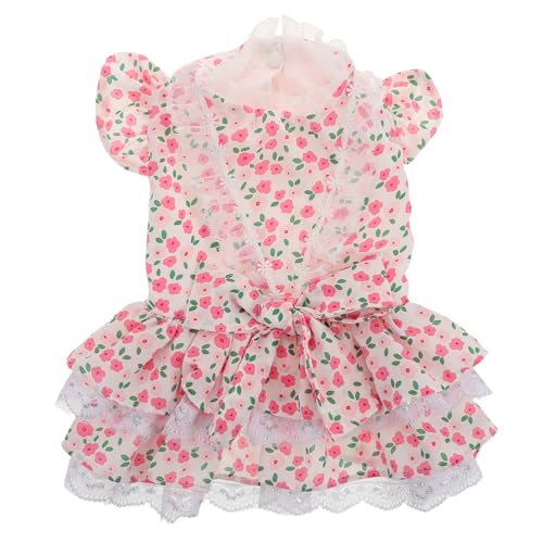 TOBBOMEY Leichtes Pet Skirt Dress mit Charmantem Rosenmuster für Hochzeiten Partys und Outdoor Aktivitäten Geeignet für Kleine Hunde Brustumfang TOBBOMEY Leichtes Pet Skirt Dress mit Charmantem Rosenmuster für Hochzeiten Partys und Outdoor Aktivitäten Geeignet für Kleine Hunde Brustumfang von TOBBOMEY