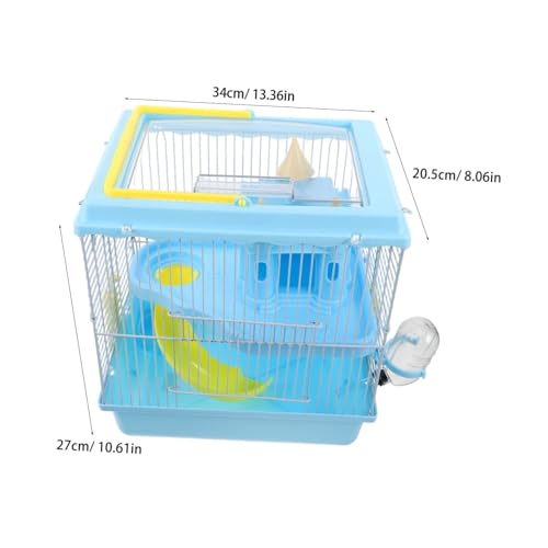 TOBBOMEY Luxuriöser Hamsterkäfig Schlossdesign mit Rutsche Laufrad Trinkflasche Futternapf für Zwerghamster Tragbarer Kleintier-reisekäfig Fördert Aktivität und Spielerische Erkundung TOBBOMEY Luxuriöser Hamsterkäfig Schlossdesign mit Rutsche Laufrad Trinkflasche Futternapf für Zwerghamster Tragbarer Kleintier-reisekäfig Fördert Aktivität und Spielerische Erkundung von TOBBOMEY