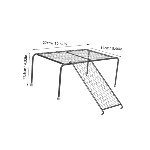 TOBBOMEY Metall Hühnerplattform mit Leiter Stabiles Langlebiges Hühnerstall Regal für Kleine Haustiere Vielseitige Kletter Ruhefläche Leicht zu Reinigen Dunkles Farmhouse Design von TOBBOMEY
