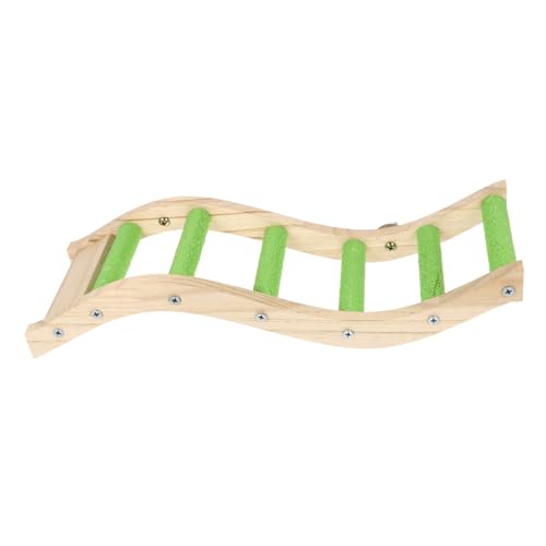 TOBBOMEY Papageien Kletterleiter aus Holz Robustes Vogelspielzeug für Kleine Vögel Fördert Bewegung und Erkundung Sicher und Langlebig Geeignet als Spielplatz für Papageien und Andere von TOBBOMEY