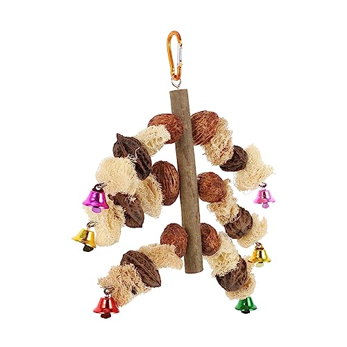 TOBBOMEY Papageien Kauspielzeug Aus Natürlichem Material Praktisches Nibbling-Spielzeug Für Vogelkäfige Fördert Gesunde Zähne Und Sorgt Für Unterhaltung Für Ihre Vögel von TOBBOMEY