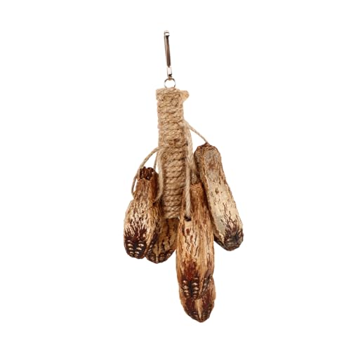 TOBBOMEY Papageienspielzeug, Futtersuchspielzeug Zum Aufhängen, Papageienkäfig Beißspielzeug, Vogelbeißspielzeug, Käfig Hängespielzeug, Lustiges Vogel Kauspielzeug, Vogel von TOBBOMEY