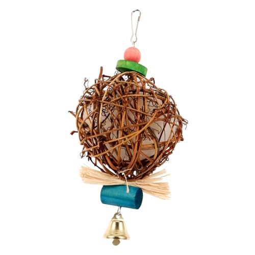 TOBBOMEY Papageienspielzeug, Vogel Beißspielzeug, Papageien Rattanball, Kauspielzeug, Vogelkäfig Spielzeug, Futtersuche, Hängespielzeug, Papageien Kauspielzeug, Vogelspielzeug, TOBBOMEY Papageienspielzeug, Vogel Beißspielzeug, Papageien Rattanball, Kauspielzeug, Vogelkäfig Spielzeug, Futtersuche, Hängespielzeug, Papageien Kauspielzeug, Vogelspielzeug, von TOBBOMEY