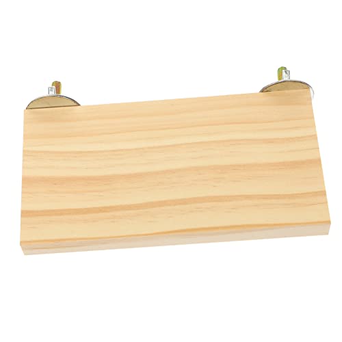 TOBBOMEY Papageienstange, Vogel Übungsspielzeug Für Nymphensittiche, Vogel Trainingsplattform, Stehende Stange Für Vögel, Rechteckige Holzplattform, Käfig, Stehendes Holz, Papagei, von TOBBOMEY