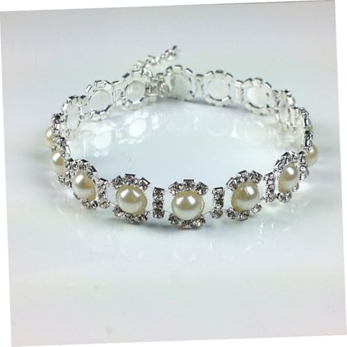 TOBBOMEY Perlen Hundehalskette Modischer Schmuck für Hunde Strapazierfähige Halskette als Attraktives Haustier Accessoire für Party und Fotoshooting von TOBBOMEY