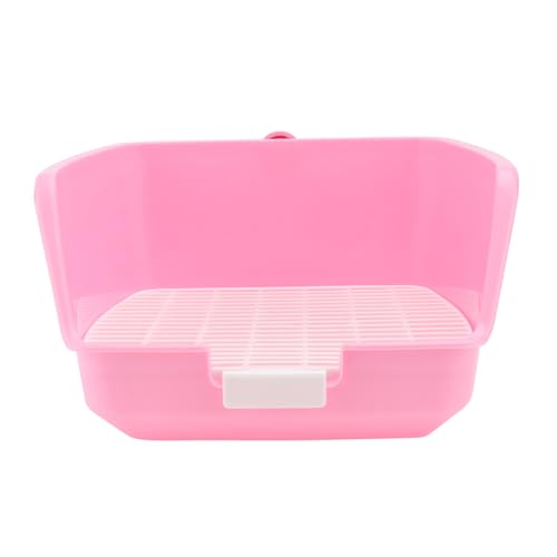 TOBBOMEY Plastik Kleintier Toilette mit Hohem Bord Langlebiges Mini Wc für Kaninchen Meerschweinchen Chinchillas Kompakte Haustier Toilette Leicht zu Reinigen und Platzsparend von TOBBOMEY