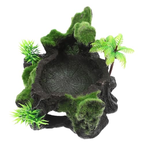 TOBBOMEY Reptilien Wasserschale aus Hochwertigem Resin Verschleißfest Naturgetreues Design rutschfeste Futter Wasserschale für Terrarien Geeignet für Schildkröten und Bartagamen TOBBOMEY Reptilien Wasserschale aus Hochwertigem Resin Verschleißfest Naturgetreues Design rutschfeste Futter Wasserschale für Terrarien Geeignet für Schildkröten und Bartagamen von TOBBOMEY