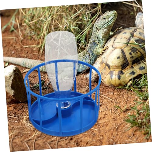 TOBBOMEY Schildkröten Futterspender und Wassernapf Großes Reptilien Zubehör Automatischer Trinkbrunnen für Terrarien Verhindert Austrocknen und Wassermangel Große Kapazität von TOBBOMEY