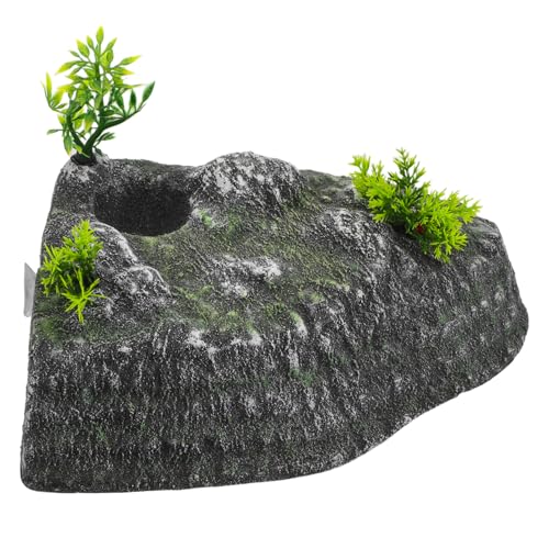 TOBBOMEY Schildkrötenplattform mit Kletterrampe und Versteck Schwimmende für Aquarium und Terrarium Multifunktionale Basking Spot für Reptilien und Wasserschildkröten von TOBBOMEY