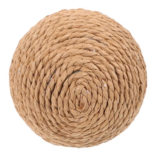 TOBBOMEY Cat Scratcher Ball Spielzeug Interaktives Katzenspielzeug Für Drinnen Große Selbstspielende Rattan-Kugel Scharfe Krallenpflege Und Langlebig Für Kätzchen Und Erwachsene Katzen von TOBBOMEY