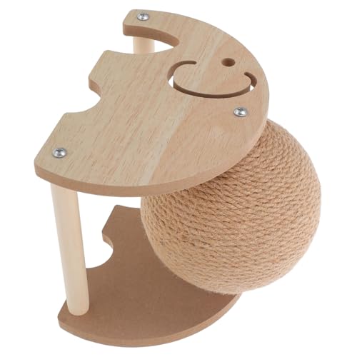 TOBBOMEY Sisal Kratzball mit Stabilem Holzständer Interaktives Katzenspielzeug für Kleine Katzen um Möbel zu Schützen und Bewegung zu Fördern Kompakter Vertikaler Kratzbaum für TOBBOMEY Sisal Kratzball mit Stabilem Holzständer Interaktives Katzenspielzeug für Kleine Katzen um Möbel zu Schützen und Bewegung zu Fördern Kompakter Vertikaler Kratzbaum für von TOBBOMEY