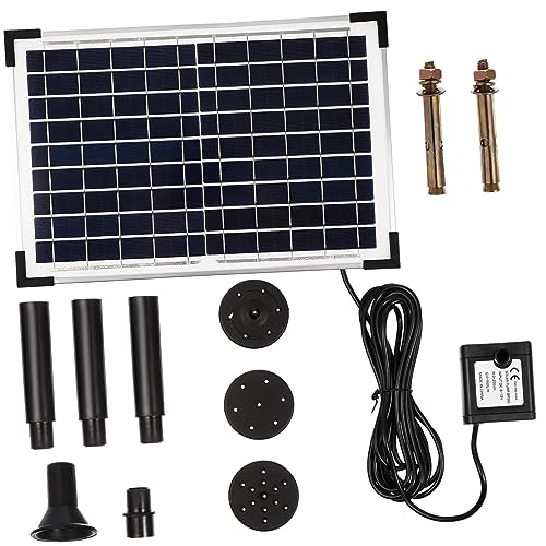 TOBBOMEY Solarbrunnen Solar Wasserpumpe für Teich und Garten Energiesparende Springbrunnenpumpe für Entspannende im Freien zu Installieren und Wartungsfrei von TOBBOMEY