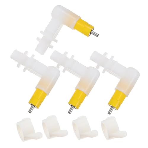 TOBBOMEY Striker Trinkbrunnen Wassernippel Für Hühnertränken Wassertränke Automatisches Hühnertränkezubehör Hühner Hasenkäfig Geflügel Transparent 4 Stück von TOBBOMEY