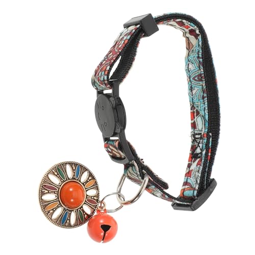 TOBBOMEY Süßes Katzenhalsband Glocke Welpenhalsband Modische Haustier-Halskette für Partys Leuchtendes Orange TOBBOMEY Süßes Katzenhalsband Glocke Welpenhalsband Modische Haustier-Halskette für Partys Leuchtendes Orange von TOBBOMEY
