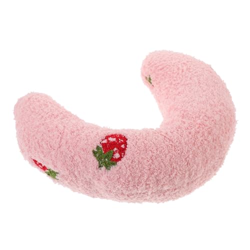 TOBBOMEY U förmiges Katzenkissen Flauschig Nackenkissen für Katzen Halbrundes Haustierkissen mit Nackenstütze Bequemes Schlafkissen für Wohnungskatzen Pflegeleicht Rosa Erdbeerdesign TOBBOMEY U förmiges Katzenkissen Flauschig Nackenkissen für Katzen Halbrundes Haustierkissen mit Nackenstütze Bequemes Schlafkissen für Wohnungskatzen Pflegeleicht Rosa Erdbeerdesign von TOBBOMEY