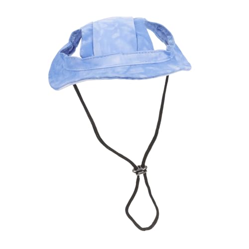 TOBBOMEY Verstellbarer Hundesonnenhut mit Breiter Krempe Atmungsaktiv und Bequem Sommerlicher Schutz für Kleine Hunde und Welpen Modisches Outdoor-Accessoire für Sonnige Tage von TOBBOMEY