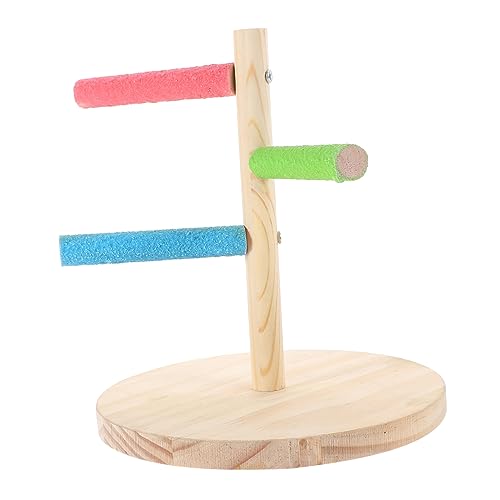 TOBBOMEY Vogel-Trainingsständer sichere Holzkonstruktion für Sittiche Papageien Unzertrennliche Nymphensittiche Schreibtischkäfig dekoratives Spielzeug TOBBOMEY Vogel-Trainingsständer sichere Holzkonstruktion für Sittiche Papageien Unzertrennliche Nymphensittiche Schreibtischkäfig dekoratives Spielzeug von TOBBOMEY