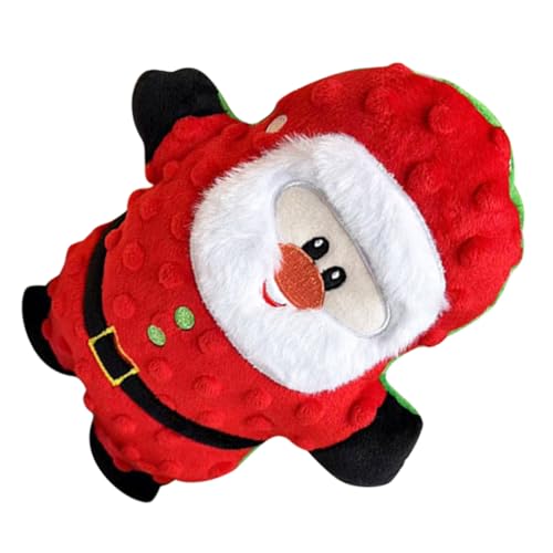 TOBBOMEY Weihnachtselch Im Weihnachtsmann Stil, Quietschendes, Langlebiges, Kaubares Plüsch Hundespielzeug (Weihnachtselch), Hunde Beißspielzeug, Plüschspielzeug, Welpen Kauspielzeug, von TOBBOMEY