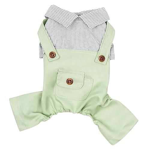 TOBBOMEY Kleiner Hund Overall Aus Gestreiftes Design Atmungsaktive Kleidung Für Hunde Für Frühling Und Sommer Bequem Und Stylisch Für Aktive Haustiere TOBBOMEY Kleiner Hund Overall Aus Gestreiftes Design Atmungsaktive Kleidung Für Hunde Für Frühling Und Sommer Bequem Und Stylisch Für Aktive Haustiere von TOBBOMEY