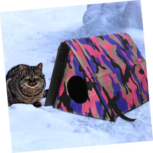TOBBOMEY Wetterfestes Isoliertes Katzenhaus für Draußen Kleines Erhöhtes Haustierhaus mit Wind Regenschutz Thermoisoliert für Winter Geeignet für Katzen und Kleine Hunde Schützende TOBBOMEY Wetterfestes Isoliertes Katzenhaus für Draußen Kleines Erhöhtes Haustierhaus mit Wind Regenschutz Thermoisoliert für Winter Geeignet für Katzen und Kleine Hunde Schützende von TOBBOMEY