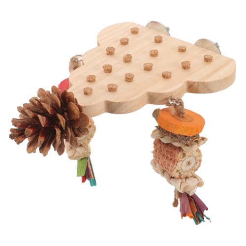 TOBBOMEY Vogelstandplattform Aus Holz Für Papageien Kauspielzeug Und Sitzstange Für Kleine Vögel Wie Wellensittiche Und Nymphensittiche Installieren Und Sicher von TOBBOMEY