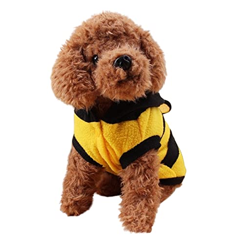 TOBILE Hundebekleidung für Haustiere, Welpen, Kleidung, Outfit für Hunde und Katzen, Fantasie-Kostüm, Gelb, M von TOBILE
